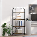 Bogreol 4 niveauer 60 x 30 x 146 cm Konstrueret træ Røget eg