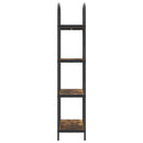Bogreol 4 niveauer 60 x 30 x 146 cm Konstrueret træ Røget eg