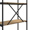 Bogreol 4 niveauer 60 x 30 x 146 cm Konstrueret træ