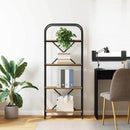 Bogreol 4 niveauer 60 x 30 x 146 cm Konstrueret træ