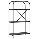 Bogreol Sort eg 60 x 30 x 109 cm Konstrueret træ