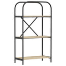 Bogreol 3 niveauer 60 x 30 x 109 cm Konstrueret træ Sonoma eg