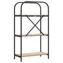 Bogreol 3 niveauer 60 x 30 x 109 cm Konstrueret træ Sonoma eg