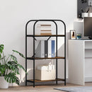Bogreol 3 niveauer 60 x 30 x 109 cm Konstrueret træ Røget eg