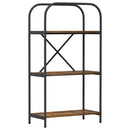 Bogreol 3 niveauer 60 x 30 x 109 cm Konstrueret træ Røget eg