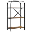 Bogreol 3 niveauer 60 x 30 x 109 cm Konstrueret træ Røget eg