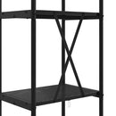 Bogreol 5 niveauer 40 x 30 x 183 cm Konstrueret træ Sort eg