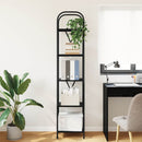 Bogreol 5 niveauer 40 x 30 x 183 cm Konstrueret træ Sort eg