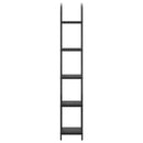 Bogreol 5 niveauer 40 x 30 x 183 cm Konstrueret træ Sort eg