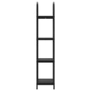 Bogreol 4 niveauer 40 x 30 x 146 cm Konstrueret træ Sort eg