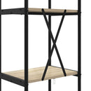 Bogreol 4 niveauer 40 x 30 x 146 cm Konstrueret træ Sonoma eg