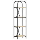 Bogreol 4 niveauer 40 x 30 x 146 cm Konstrueret træ Sonoma eg