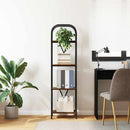 Bogreol 4 niveauer 40 x 30 x 146 cm Konstrueret træ Røget eg