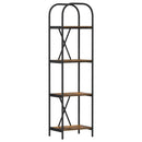 Bogreol 4 niveauer 40 x 30 x 146 cm Konstrueret træ Røget eg