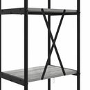 Bogreol 4 niveauer 40 x 30 x 146 cm Konstrueret træ Grå Sonoma