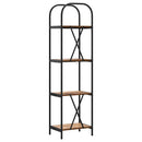 Bogreol Gammelt træ 40 x 30 x 146 cm Konstrueret træ