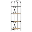 Bogreol 4 niveauer 40 x 30 x 146 cm Konstrueret træ
