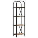 Bogreol 4 niveauer 40 x 30 x 146 cm Konstrueret træ