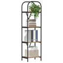 Bogreol 4 niveauer 40 x 30 x 146 cm Konstrueret træ