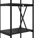 Bogreol 3 niveauer 40 x 30 x 109 cm Konstrueret træ Sort eg
