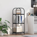 Bogreol 3 niveauer 40 x 30 x 109 cm Konstrueret træ Sort eg