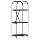 Bogreol Sort eg 40 x 30 x 109 cm Konstrueret træ