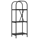 Bogreol Sort eg 40 x 30 x 109 cm Konstrueret træ