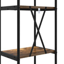 Bogreol 3 niveauer 40 x 30 x 109 cm Konstrueret træ Røget eg