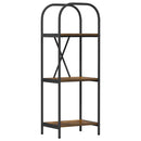 Bogreol 3 niveauer 40 x 30 x 109 cm Konstrueret træ Røget eg