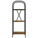 Bogreol 3 niveauer 40 x 30 x 109 cm Konstrueret træ Røget eg