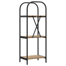 Bogreol 3 niveauer 40 x 30 x 109 cm Konstrueret træ