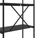 Bogreol 5 niveauer 80 x 30 x 183 cm Konstrueret træ Sort eg