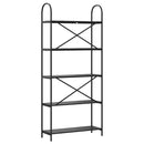 Bogreol Sort eg 80 x 30 x 183 cm Konstrueret træ