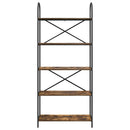 Bogreol 5 niveauer 80 x 30 x 183 cm Konstrueret træ Røget eg