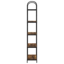 Bogreol 5 niveauer 80 x 30 x 183 cm Konstrueret træ Røget eg
