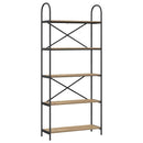Bogreol 5 niveauer 80 x 30 x 183 cm Konstrueret træ
