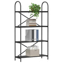 Bogreol Sort eg 80 x 30 x 146 cm Konstrueret træ