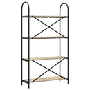 Bogreol 4 niveauer 80 x 30 x 146 cm Konstrueret træ Sonoma eg