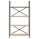 Bogreol 4 niveauer 80 x 30 x 146 cm Konstrueret træ Sonoma eg