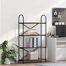 Bogreol 4 niveauer 80 x 30 x 146 cm Konstrueret træ Røget eg