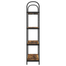 Bogreol 4 niveauer 80 x 30 x 146 cm Konstrueret træ Røget eg