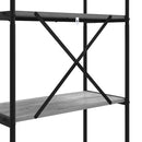 Bogreol 4 niveauer 80 x 30 x 146 cm Konstrueret træ Grå Sonoma