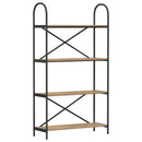 Bogreol 4 niveauer 80 x 30 x 146 cm Konstrueret træ