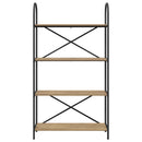 Bogreol 4 niveauer 80 x 30 x 146 cm Konstrueret træ