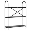 Bogreol Sort eg 80 x 30 x 109 cm Konstrueret træ