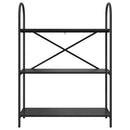 Bogreol Sort eg 80 x 30 x 109 cm Konstrueret træ