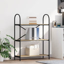 Bogreol 3 niveauer 80 x 30 x 109 cm Konstrueret træ Sonoma eg