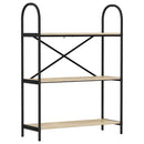 Bogreol 3 niveauer 80 x 30 x 109 cm Konstrueret træ Sonoma eg
