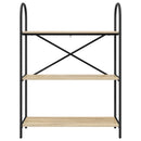 Bogreol 3 niveauer 80 x 30 x 109 cm Konstrueret træ Sonoma eg