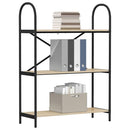 Bogreol 3 niveauer 80 x 30 x 109 cm Konstrueret træ Sonoma eg